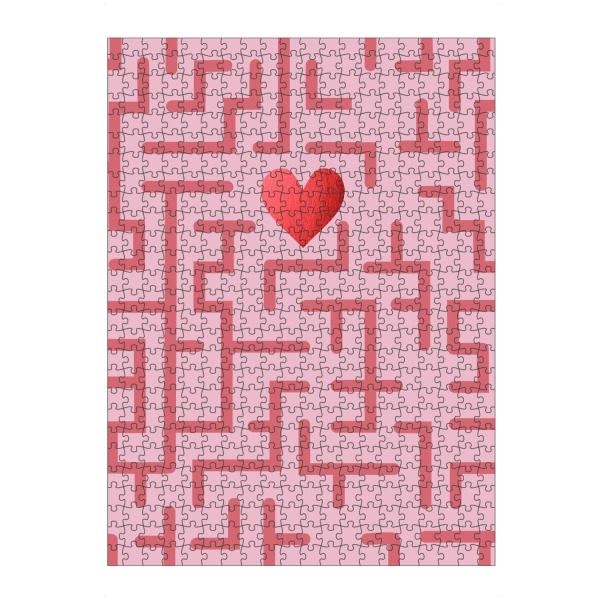 artboxONE Puzzle "Erstaunliche Liebe" artboxONE - Liebe - Liebe,Labyrinth,Rosa,Spiel,Valentinstag,Geschenk,Bester freund,Bae,Herz - Bild liebe