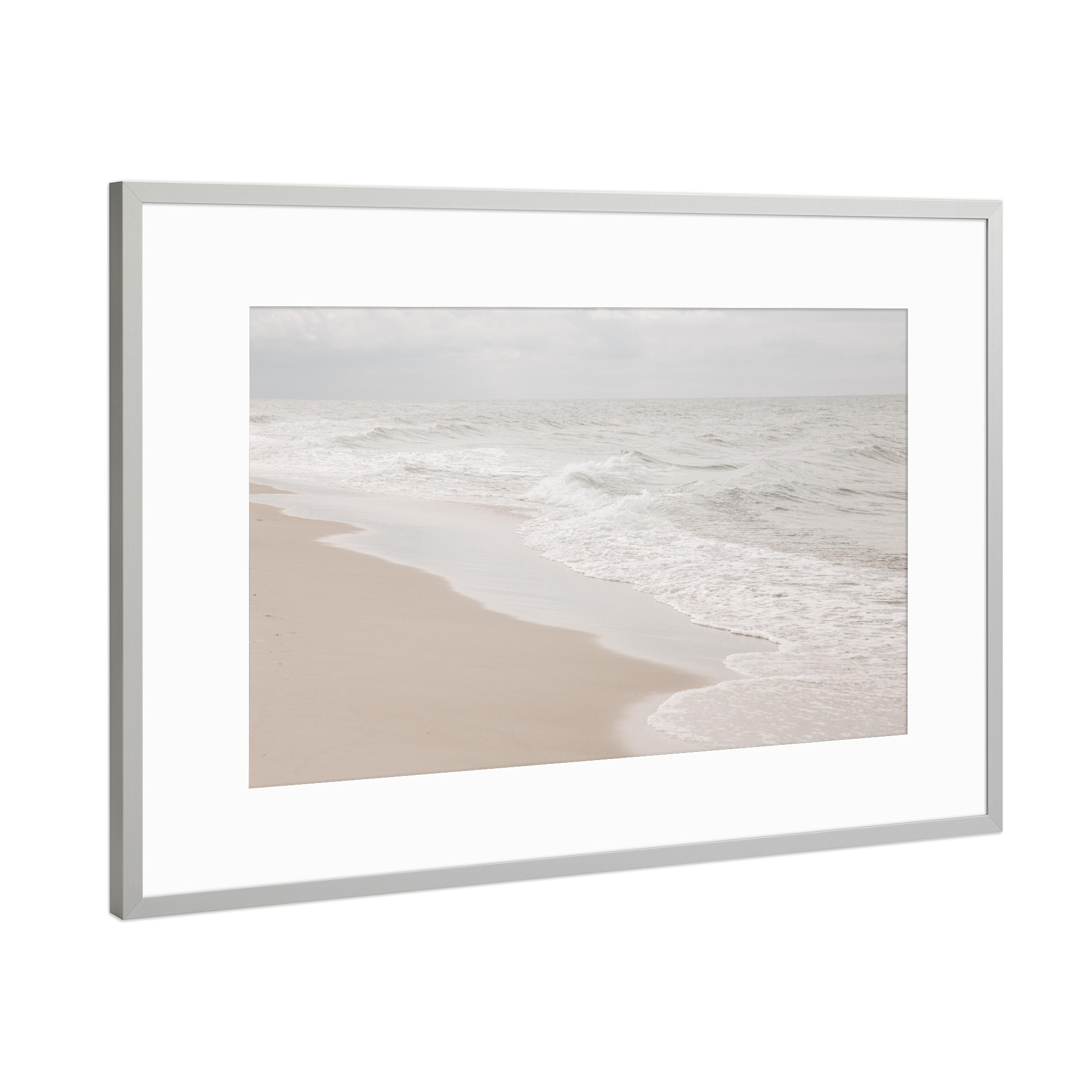 Poster mit Rahmen Silber "Sanfte See" artboxONE - Natur,Reise / Strand und Meer