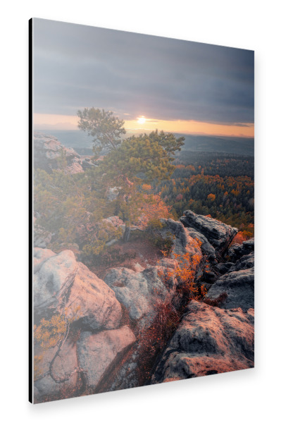 Alu-Dibond "Gohrisch Felsen" 30x20 cm artboxONE