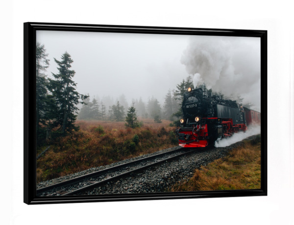 Poster mit schwarzem Rahmen "Brockenbahn Harz" artboxONE - Natur,Reise,Reise / Länder,Buchstaben / B,Buchstaben / H