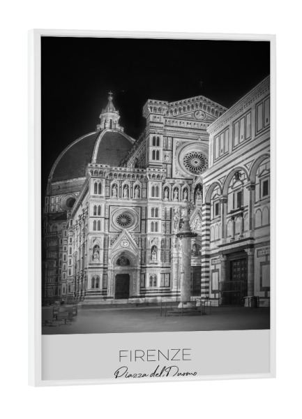 Poster mit weißem Rahmen "Im Fokus: FLORENZ" artboxONE - Schwarzweiß,Architektur,Städte / Weitere