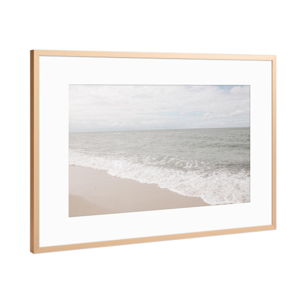 Poster mit Rahmen Kupfer "Sanfte Wellen an der Ostsee" artboxONE - Natur,Reise / Strand und Meer