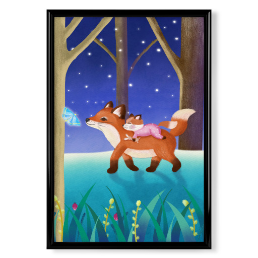 Fox mama in the magic forest