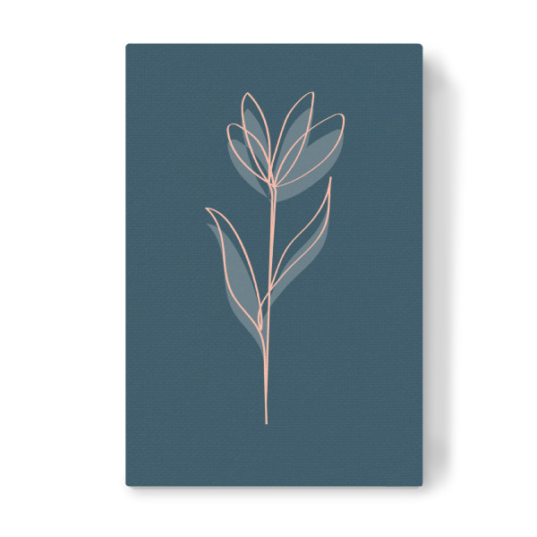 Leinwandbild "Lass es Blühen" artboxONE - Natur,Floral,Abstrakt - Blumen,Abstrakt,Scandi-design,Strichzeichnung,Floral