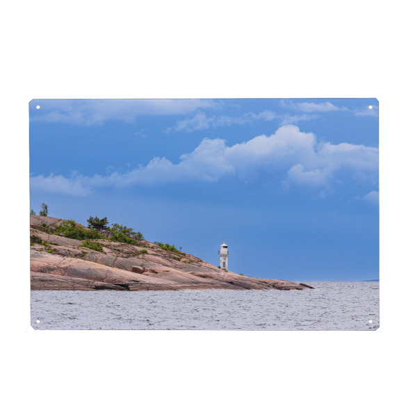 Metall Poster "Ostsee, Wolken, Leuchtturm" artboxONE - Natur,Reise,Architektur,Reise / Strand und Meer