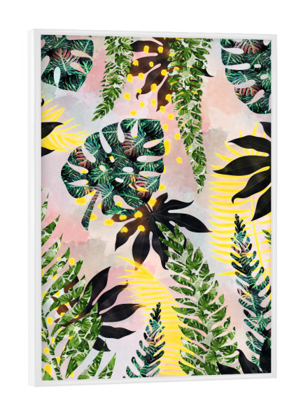 Poster mit weißem Rahmen "Dschungelsaison" artboxONE - Natur,Floral,Abstrakt