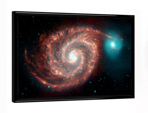 Poster mit schwarzem Rahmen "Image of Whirlpool Galaxy" artboxONE - Natur,Galaxy - Galaxie,Weltraum,Planeten,Natur,Sterne