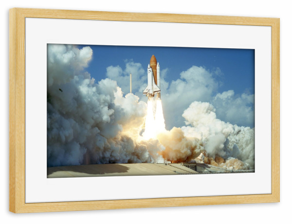 Poster mit Rahmen kiefer "Space Shuttle Challenger" artboxONE - Reise,Galaxy