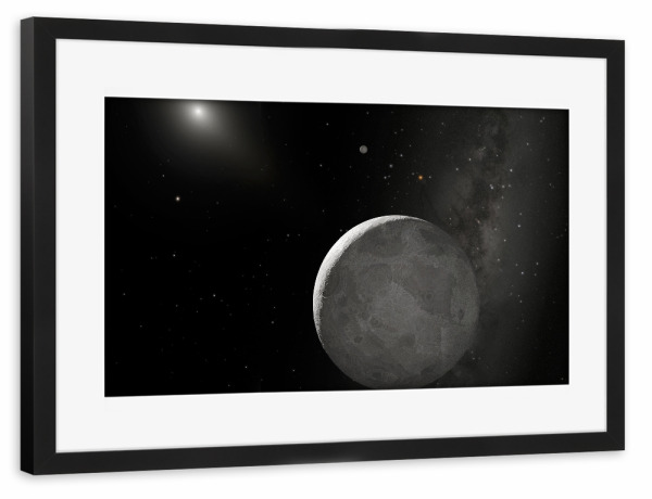 Poster mit Rahmen schwarz "20. Planet - Xena" artboxONE - Natur,Reise,Schwarzweiß,Galaxy