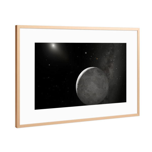 Poster mit Rahmen Kupfer "20. Planet - Xena" artboxONE - Natur,Reise,Schwarzweiß,Galaxy