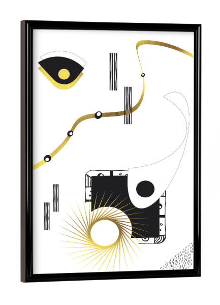 Poster mit schwarzem Rahmen "GRAFIKKUNST Über der Sonne" artboxONE - Abstrakt,Geometrie