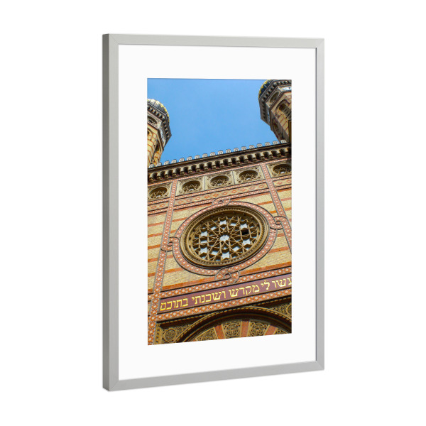Poster mit Rahmen Silber "Synagoge at Budapest" artboxONE - Reise,Architektur,Reise / Länder,Städte / Budapest