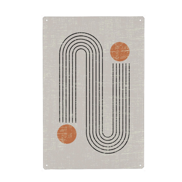 Metall Poster "Regenbogen Formen" artboxONE - Abstrakt,Architektur,Geometrie