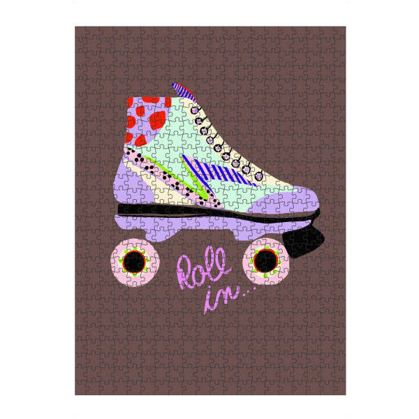artboxONE Puzzle "Roll in" artboxONE - Sport - Roll in,Skates,Roller skates,Lila,Sport,Illustration,Ute arnold,Bruan,Bunt - Bild roll in