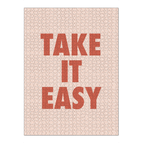 Puzzle Ravensburger "Immer mit der Ruhe" artboxONE - Typografie - Rosa,Verlangsamen,Positiv,Typo,Typografie - Bild rosa