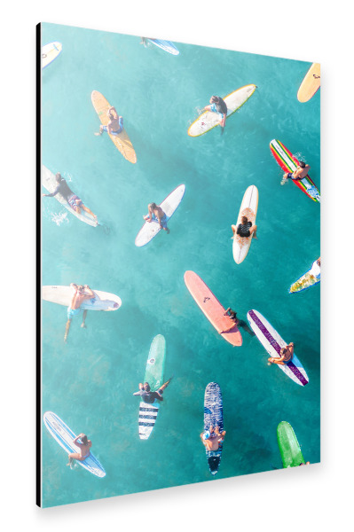 Alu-Dibond "Surfer-Stau" 30x20 cm artboxONE
