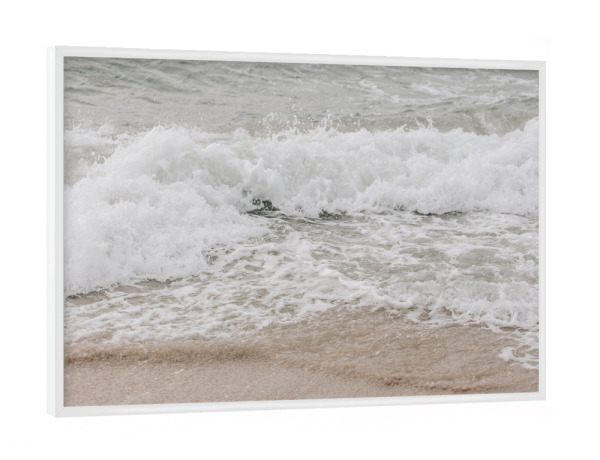 Poster mit weißem Rahmen "Wellen an der Ostsee" artboxONE - Natur,Reise,Reise / Strand und Meer