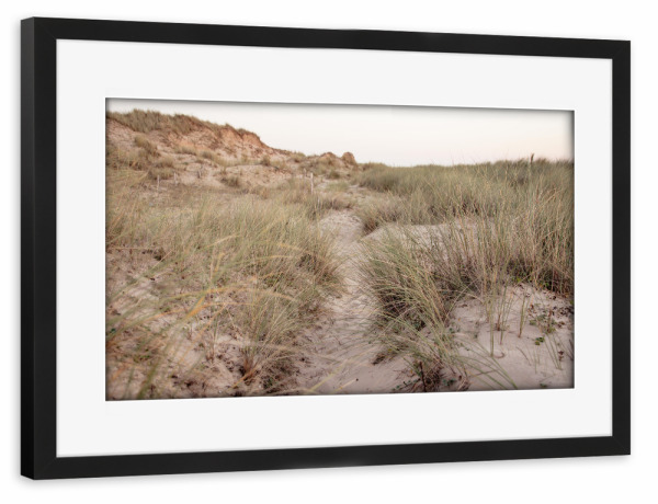 Poster mit Rahmen schwarz "Weg durch Dünen" artboxONE - Natur,Reise,Reise / Strand und Meer