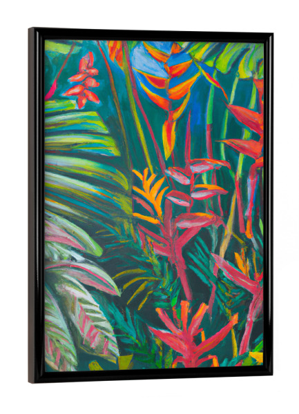 Poster mit schwarzem Rahmen "Tropical Plants Painting" artboxONE - Natur,Floral - Tropische pflanzen,Malerei