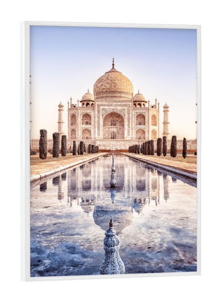 Poster mit weißem Rahmen "Taj Mahal-Denkmal" artboxONE - Reise,Architektur,Reise / Asien,Reise / Länder,Städte / Weitere