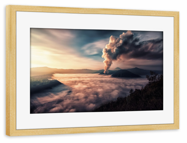 Poster mit Rahmen kiefer "Bromo-Vulkan" artboxONE - Natur,Reise,Reise / Asien,Reise / Länder