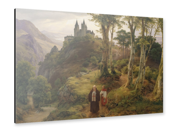 Alu-Dibond "Landschaft mit Kloster" 30x20 cm artboxONE