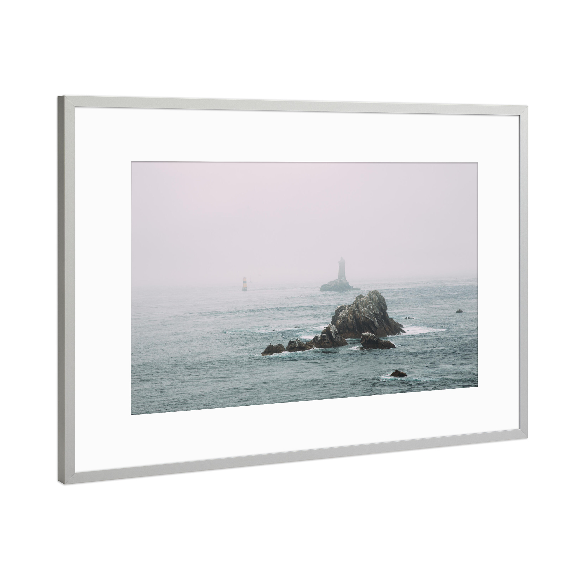 Poster mit Rahmen Silber "Pointe du Raz" artboxONE - Natur,Reise,Reise / Strand und Meer