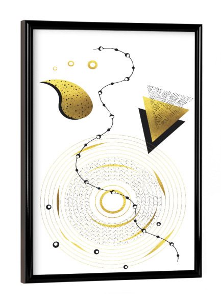 Poster mit schwarzem Rahmen "GRAFIKKUNST Im Rad der Zeit" artboxONE - Abstrakt,Geometrie