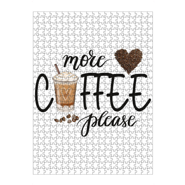 Puzzle Ravensburger "Mehr Kaffee bitte" artboxONE - Typografie,Essen & Trinken,Lustig