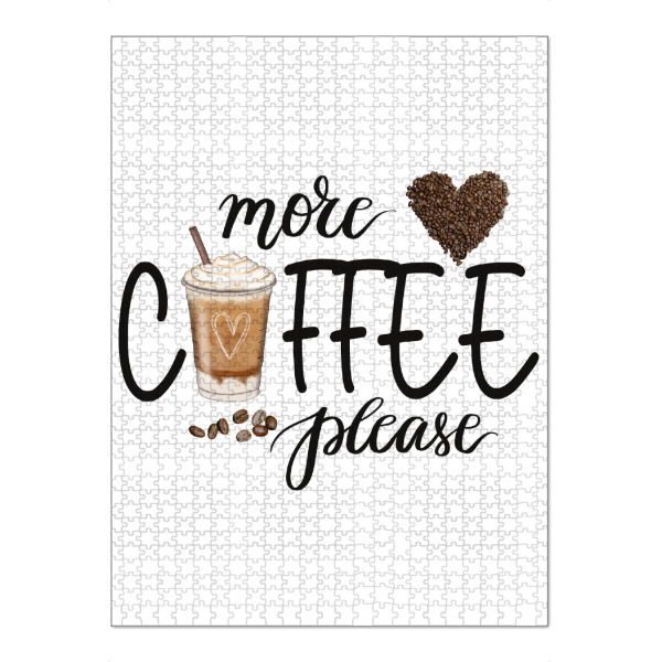 Puzzle Ravensburger "Mehr Kaffee bitte" artboxONE - Typografie,Essen & Trinken,Lustig