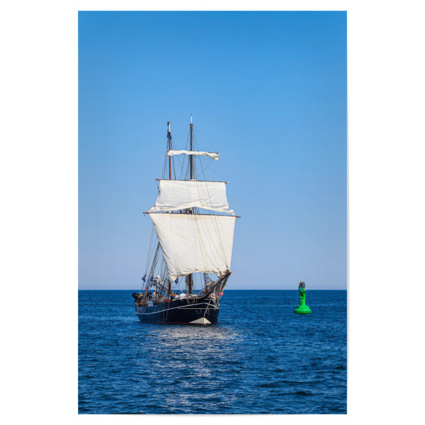 Poster "Boje und Segelschiff" artboxONE - Natur,Reise,Reise / Strand und Meer