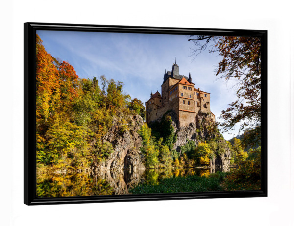 Poster mit schwarzem Rahmen "Kriebstein in Deutschland" artboxONE - Natur,Architektur