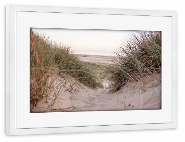 Poster mit Rahmen weiß "Abends ans Meer" artboxONE - Natur,Floral,Reise / Strand und Meer