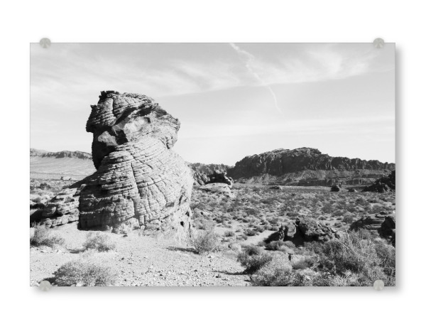 Acrylglasbild "Valley of Fire @ Nevada SW" artboxONE - Natur,Reise,Schwarzweiß,Reise / Länder