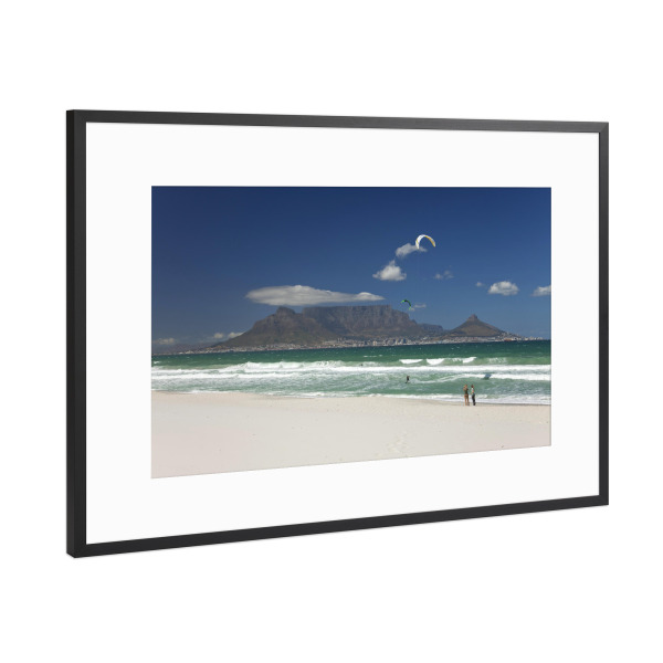 Poster mit Rahmen Schwarz (Metallic) "Blick auf Kapstadt" artboxONE - Natur,Reise,Reise / Afrika