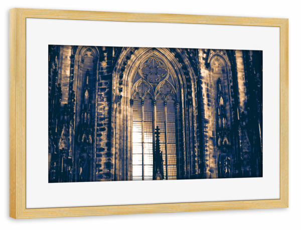 Poster mit Rahmen kiefer "Portal des Kölner Doms" artboxONE - Städte / Köln,Reise,Architektur,Reise / Länder