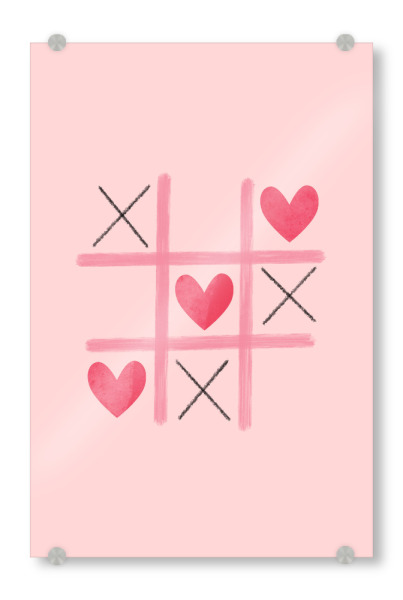 Acrylglasbild "Liebe Tris" artboxONE - Liebe - Liebe,Tris,Herz,Spiel,Valentinstag,Bester freund,Bae