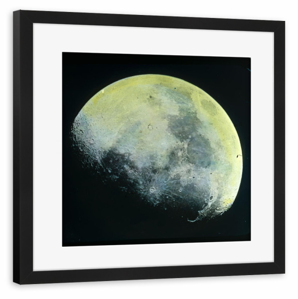 Poster mit Rahmen schwarz "Abnehmender Mond" artboxONE - Natur,Reise,Galaxy - Mond,Galaxie,Weltraum,Universum,Kosmos,Planeten,Sterne,Abnehmender