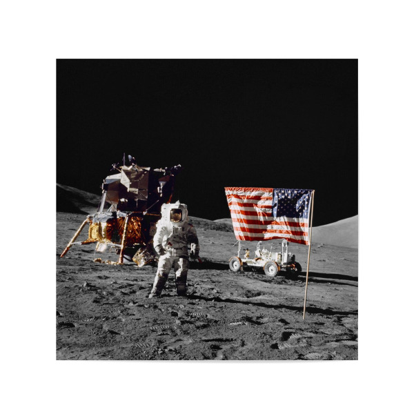 Poster 20x20 cm "Astronaut auf dem Mond" artboxONE - Natur,Reise,Menschen,Männer,Galaxy