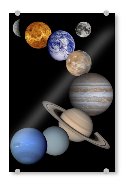 Acrylglasbild "Sonnensystem" artboxONE - Natur,Reise,Galaxy - Weltraum,Universum,Planeten,Sterne,Reise,Sonnensstem