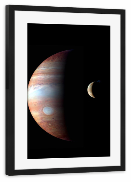 Poster mit Rahmen schwarz "Der Jupiter" artboxONE - Natur,Reise,Galaxy - Jupiter,Weltraum,Galaxie,Kosmos,Sterne,Planeten,Reise