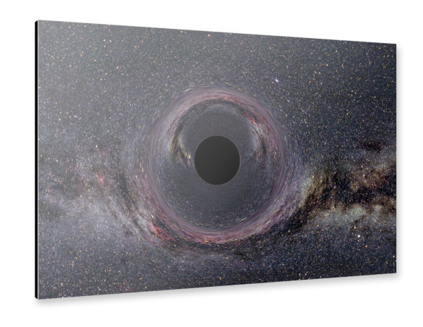 Alu-Dibond "Schwarzes Loch in der Milchstraße" 30x20 cm artboxONE