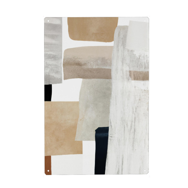 Metall Poster "Abstrakte Malerei in Erdtönen" artboxONE - Abstrakt - Abstrakte malerei,Erdton - Blechschild