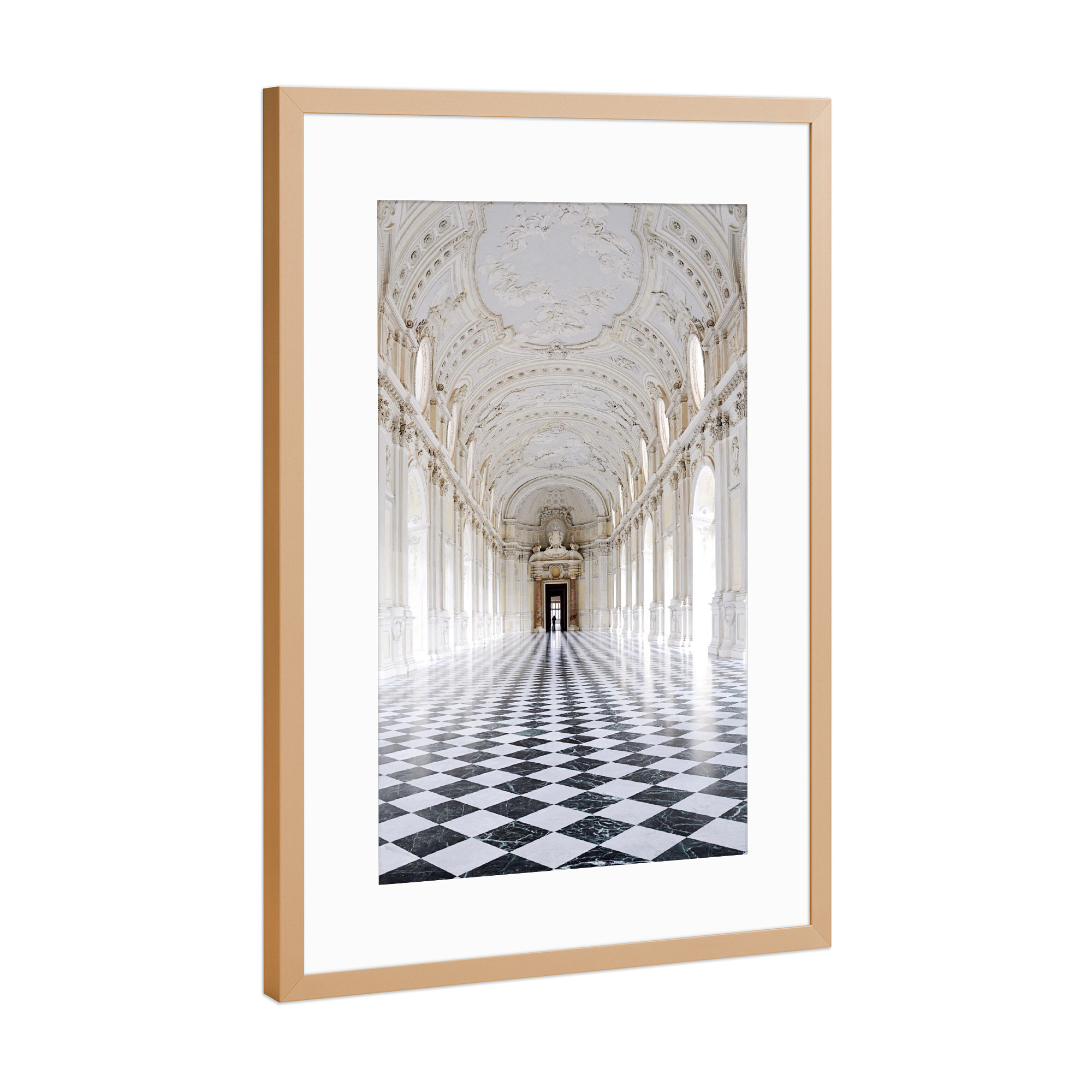 Poster mit Rahmen Kupfer "Palast von Venaria Reale" artboxONE - Architektur - Palast,Venaria,Architektur,Gebäude,Reale,Kulturerbe,Schloss