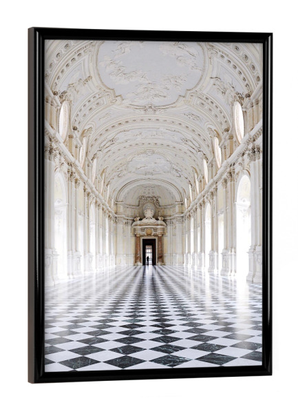 Poster mit schwarzem Rahmen "Palast von Venaria Reale" artboxONE - Architektur - Palast,Venaria,Architektur,Gebäude,Reale,Kulturerbe,Schloss