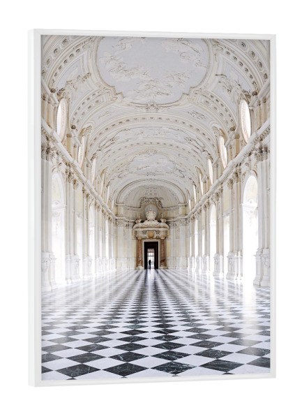 Poster mit weißem Rahmen "Palast von Venaria Reale" artboxONE - Architektur - Palast,Venaria,Architektur,Gebäude,Reale,Kulturerbe,Schloss