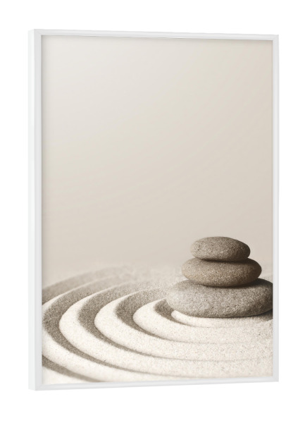 Poster mit weißem Rahmen "Japanischer Zen-Garten" artboxONE - Natur