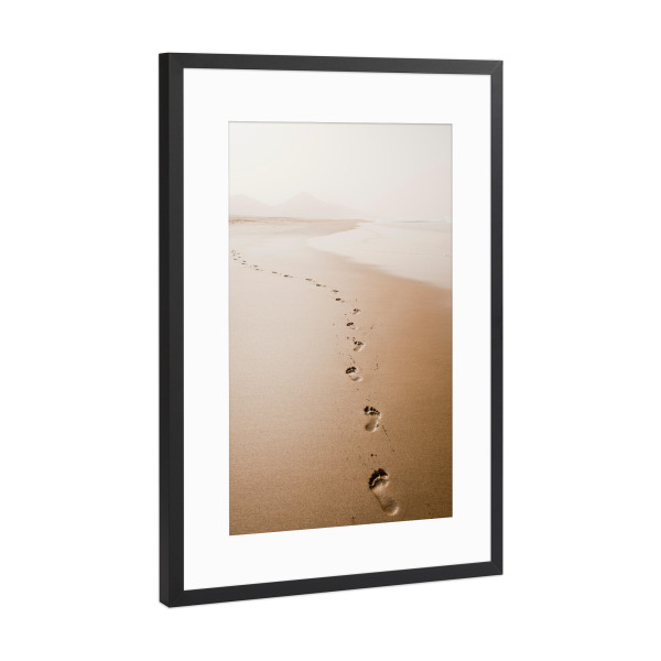 Poster mit Rahmen Schwarz (Metallic) "Strandlandschaft - Cofete" artboxONE - Natur,Reise,Reise / Strand und Meer