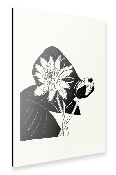 Alu-Dibond "Floral Ink I" 30x20 cm artboxONE