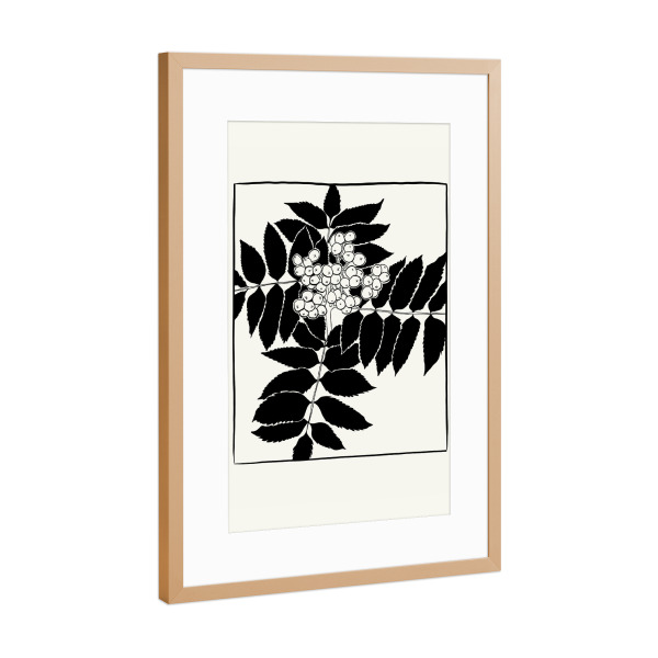 Poster mit Rahmen Kupfer "Floral Ink VI collection" artboxONE - Floral,Abstrakt - Floral,Illustration,Pflanzen,Abstrakt,Blumen,Ink